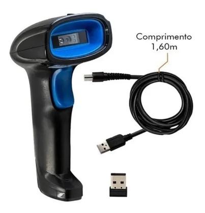 Imagem de Leitor Código De Barra Sem Fio Wireless Laser Usb