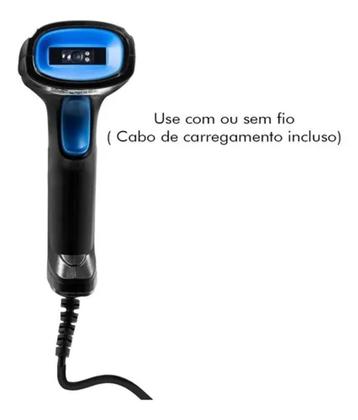 Imagem de Leitor Código De Barra Sem Fio Wireless Laser Usb