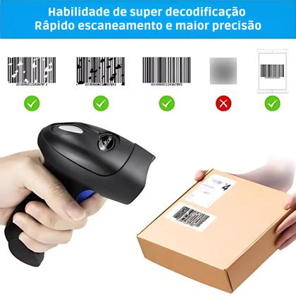 Imagem de Leitor Código De Barras Com fio Usb CCD 1d Ean Nf Goldensky