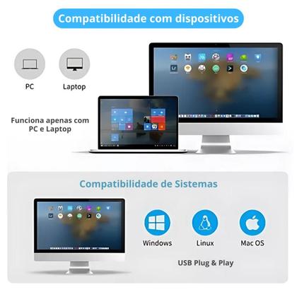 Imagem de Leitor Código De Barras Com fio Usb CCD 1d Ean Nf Goldensky