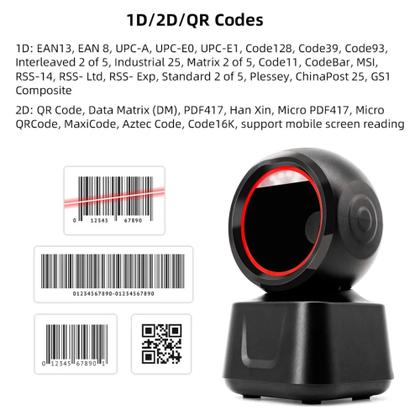 Imagem de Leitor Código de Barras Fixo USB Qr Code Danfe Ean 1D 2D Praticidade Vendas