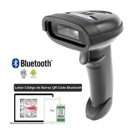 Imagem de Leitor Código De Barras Qr code 2d  Usb Bluetooth 3 Em 1 Sem Fio 