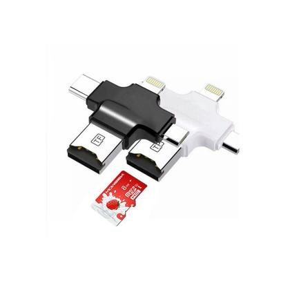 Imagem de Leitor de cartão de memória 4 em 1 Lightning/Mirco/Adaptador tipo C iPhone Android