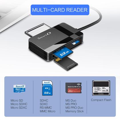 Imagem de Leitor de cartões SmartQ C368 USB 3.0 para Apple e Windows