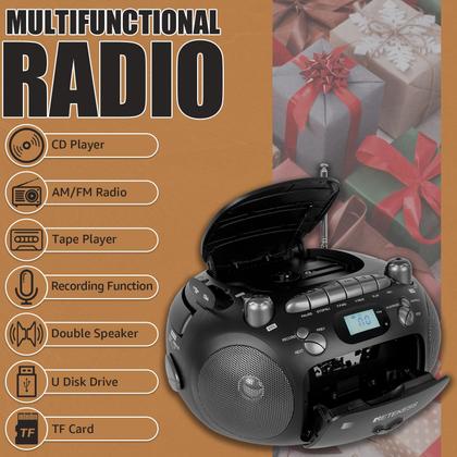 Imagem de Leitor de Cassetes, CDs e Rádio Retekess TR630 - com USB e SD