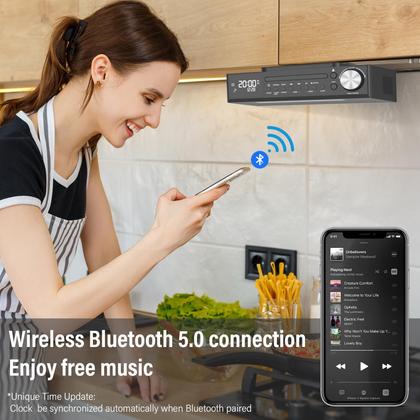 Imagem de Leitor de CD Bluetooth MONODEAL Under Cabinet Kitchen Radio