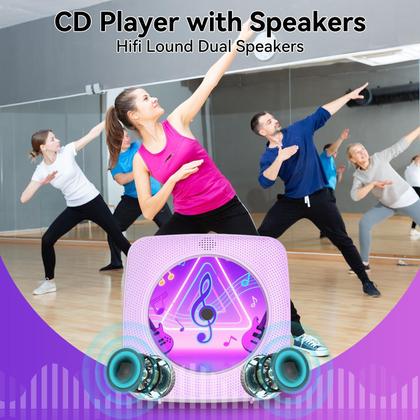 Imagem de Leitor de CD Kegaudio Portátil Bluetooth Recarregável 1800mAh 19x19x3cm