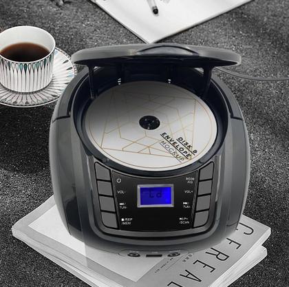 Imagem de Leitor de CD portátil Boombox LONPOO Rádio FM USB Bluetooth