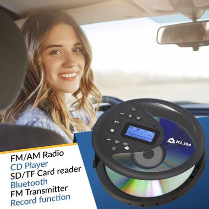 Imagem de Leitor de CD Portátil KLIM Discover + com Fones de Ouvido e Bluetooth