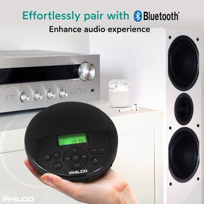 Imagem de Leitor de CD Portátil Philco com Bluetooth, Rádio FM e Fones de Ouvido