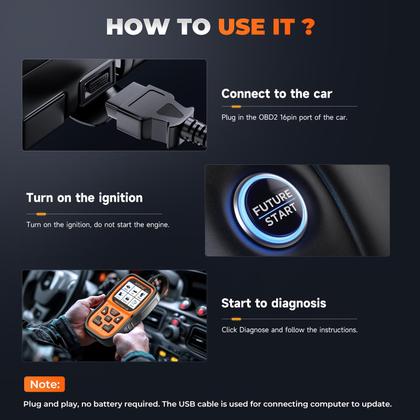 Imagem de Leitor de código AUTOPHIX OM126P+OBD2 Scanner para carros dos EUA