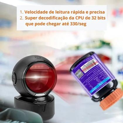 Imagem de Leitor De Código Barras 1d 2d Qrcode Usb 5v Goldensky Ewpt8