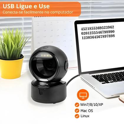 Imagem de Leitor De Código Barras 1d 2d Qrcode Usb 5v Goldensky Ewpt8