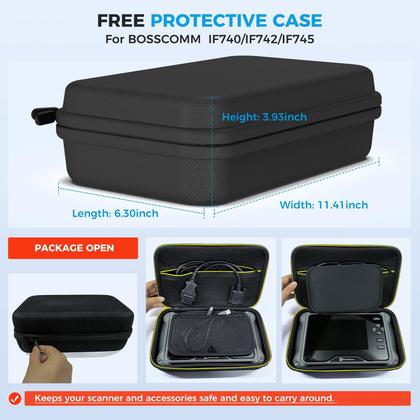 Imagem de Leitor de código BC BossComm IF740 OBD2 Scanner ABS-SRS-Transm