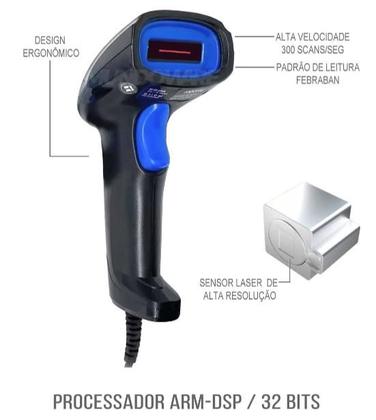 Imagem de Leitor De Código De Barra C/ Fio Exbom Lcb-150