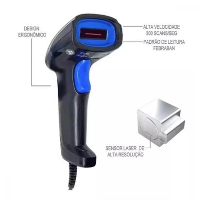 Imagem de Leitor De Código De Barra COM FIO Resolução 4M USB 110v/220v Exbom LCB-150
