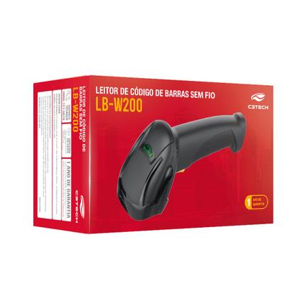 Imagem de Leitor de Código de Barras 1D Sem Fio, Ergonômico LB-W200BK V2 - C3Tech