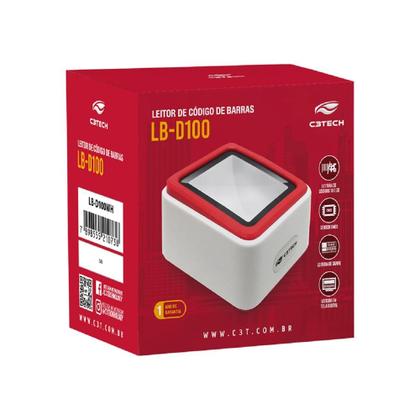 Imagem de Leitor de Código de Barras C3T LB-D100WH 2D, USB