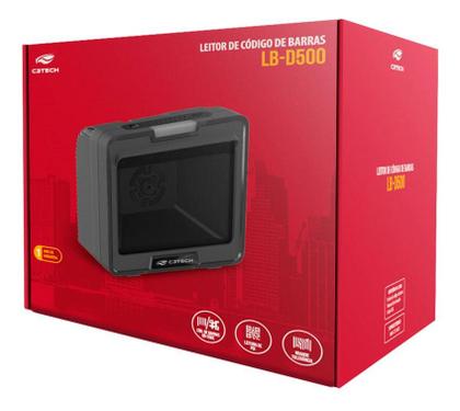 Imagem de Leitor De Codigo De Barras C3tech Fixo 1d/2d Usb Lb-d500bk
