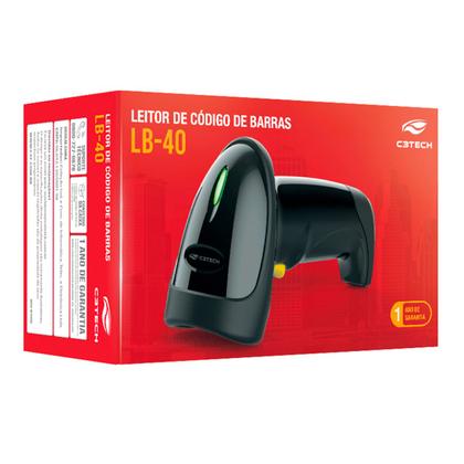 Imagem de Leitor de Código de Barras C3Tech, USB, 1D, Laser, Preto - LB-40BK