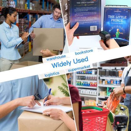 Imagem de Leitor de código de barras de anel vestível Eyoyo 1D Bluetooth 10h com bateria