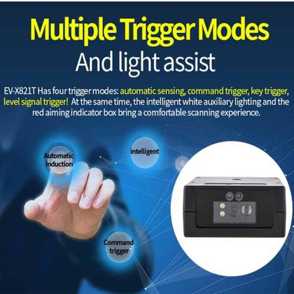 Imagem de Leitor de código de barras EVAWGIB Mini USB RS232 TTL 2D CMOS