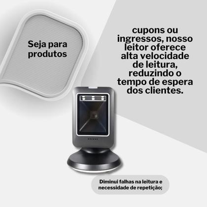 Imagem de Leitor De Código De Barras Fixo USB PDV Scanner Automático 1D 2D QR Code Para Caixa