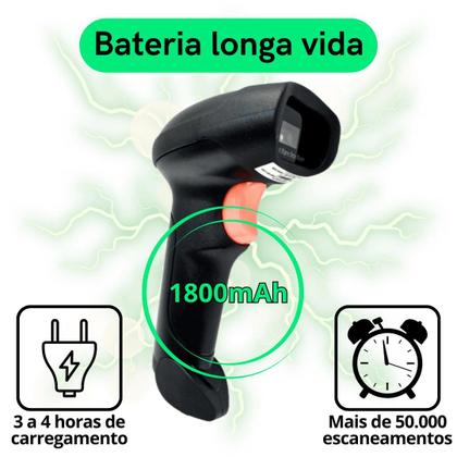 Imagem de Leitor De Código De Barras Goldensky L6 Flash Usb Sem Fio 1d