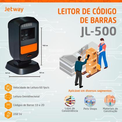 Imagem de Leitor De Código De Barras Jetway Jl-500 2d Qr Code Usb