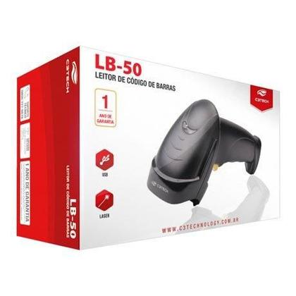 Imagem de Leitor de Código de Barras Laser C3 Tech Preto - LB-50BK