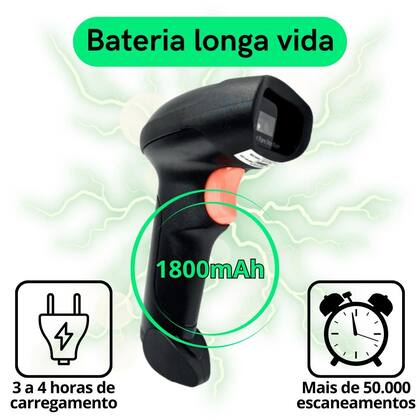 Imagem de Leitor De Código De Barras Na Tela Flash Usb Bluetooth 1D
