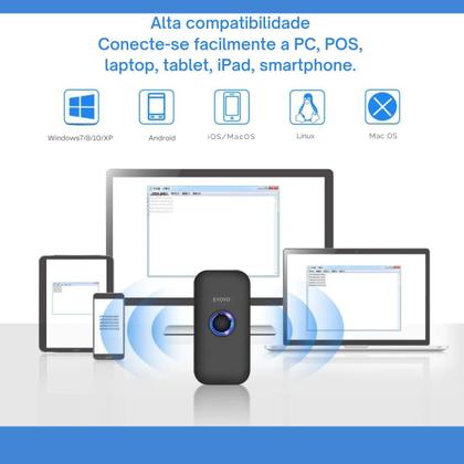 Imagem de Leitor De Código De Barras Qr Code 1D 2D Portátil USB Scaner