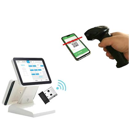 Imagem de Leitor de codigo de barras wireless QRcode Sem fio 1D 2D