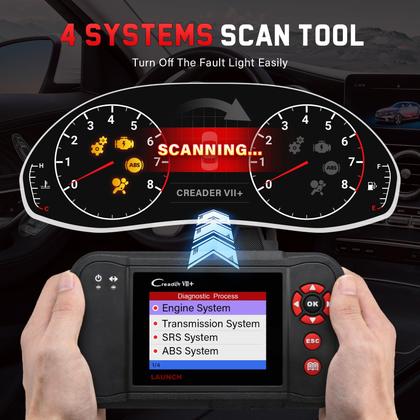 Imagem de Leitor de código de carro LAUNCH X431 Creader VII+ Full EOBD OBD2
