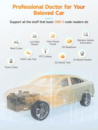 Imagem de Leitor de código de veículo aprimorado ANCEL AD410 com scanner OBD2