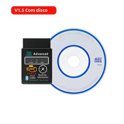 Imagem de Leitor De Código OBD2 Bluetooth ELM327 Scanner V1.5 Detector De Falhas Para iOS Android PC