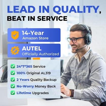 Imagem de Leitor de código OBD2 Scanner Autel AL319 para todos os veículos OBDII