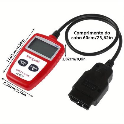 Imagem de Leitor De Código OBD2 Universal De 16 Pinos Ferramenta De Diagnóstico Scanner Multifuncional De