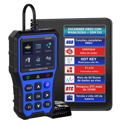Imagem de Leitor De Código OBD2 Universal Ferramenta De Diagnóstico YM529 Scanner OBD Para Todos Os Carros Com