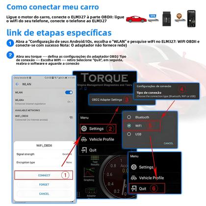 Imagem de Leitor De Código OBD2 WiFi Scanner ELM327 V1.5 Para Android IOS Ferramentas De Diagnóstico De Carro