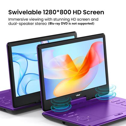 Imagem de Leitor de DVD Portátil iEGeek 15,9" com Tela Giratória de 14,1"