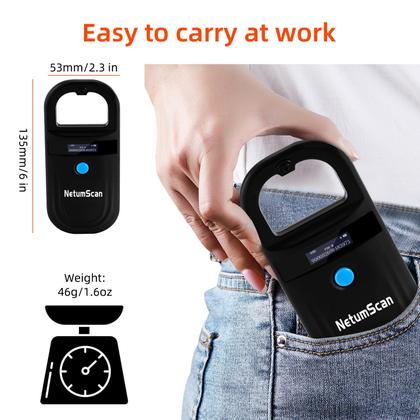 Imagem de Leitor de microchip para animais de estimação NetumScan atualizou 256 dados