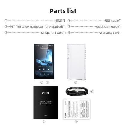 Leitor de música JadeAudio/Fiio JM21 Android 13 MP3 de alta