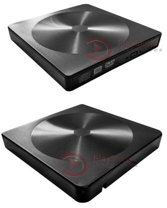 Imagem de Leitor e Gravador de Cd Dvd Externo para PC e Notebook Usb 3.0 Drive Portátil Slim Preto USB C Mac Ultrabook Windows