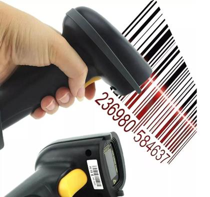 Imagem de Leitor Scanner De Códigos De Barras Sem Fio LASER Wireless USB Alta Precisão