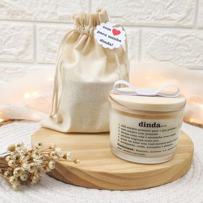 Imagem de lembrança batizado padrinhos VELA AROMATICA 100G SAC CL