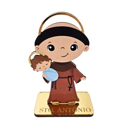 Imagem de Lembrancinha Decorativa de Mesa - Santo Antônio em MDF - Enfeite Religioso 