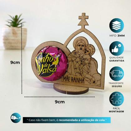 Imagem de Lembrancinha Porta Bombom Mãe Rainha Artigos Religiosos Católicos Presente Cristão Itens Católicos
