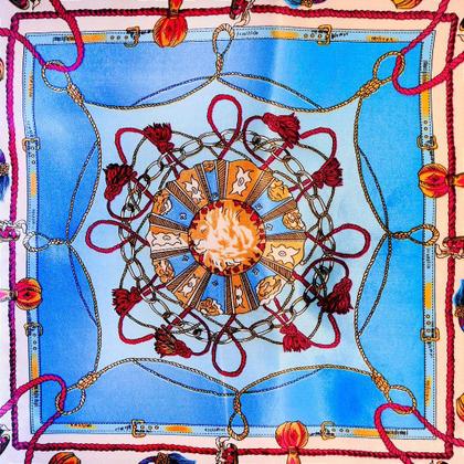 Imagem de Lenço Cordas e Elos Azul