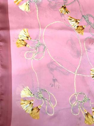 Imagem de Lenço Echarpe Feminino De Cetim De Seda Grande Retangular